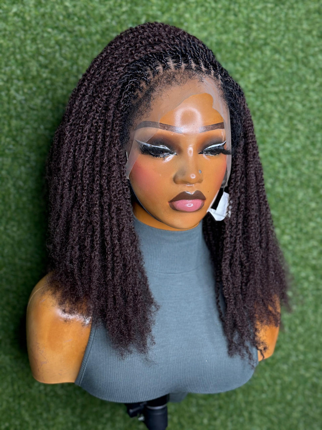 Micro Locs Midi medium length loc style wig